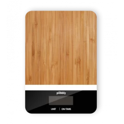 Balance De Cuisine Bambou Rectangle Noir 23 X 16 Cm Pebbly