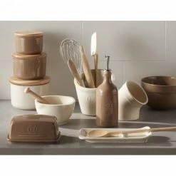 Beurrier Céramique Farine 16,5 X 11,5 Cm Emile Henry -Ustensiles de cuisine Soldes beurrier ceramique farine 165 x 115 cm emile henry 2