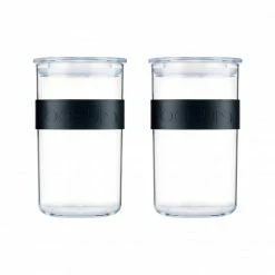Bocal Plastique 1 L Avec Couvercle (x2) PRESSO Bodum