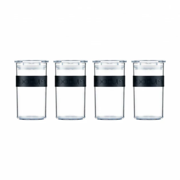 Bocal Plastique 250 Ml Avec Couvercle (x4) PRESSO Bodum 3 Bocal Plastique 250 Ml Avec Couvercle (x4) PRESSO Bodum