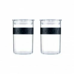 Bocal Plastique 600 Ml Avec Couvercle (x2) PRESSO Bodum