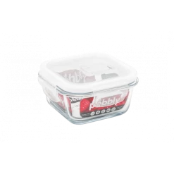 Boîte De Conservation En Verre Carré 320 Ml Pebbly