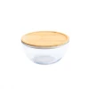 Boîte De Conservation En Verre Et Bambou Rond 1,6 L Pebbly -Ustensiles de cuisine Soldes boite de conservation en verre et bambou rond 16 l pebbly