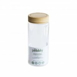 Boîte De Conservation En Verre Et Bambou Rond 850 Ml Pebbly