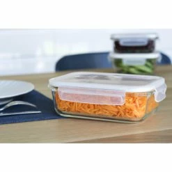 Boîte De Conservation En Verre Rectangle 1 L Pebbly -Ustensiles de cuisine Soldes boite de conservation en verre rectangle 1 l pebbly 1