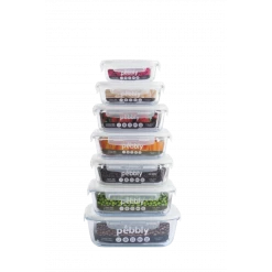 Boîte De Conservation En Verre Rectangle 2,25 L Pebbly -Ustensiles de cuisine Soldes boite de conservation en verre rectangle 225 l pebbly 1