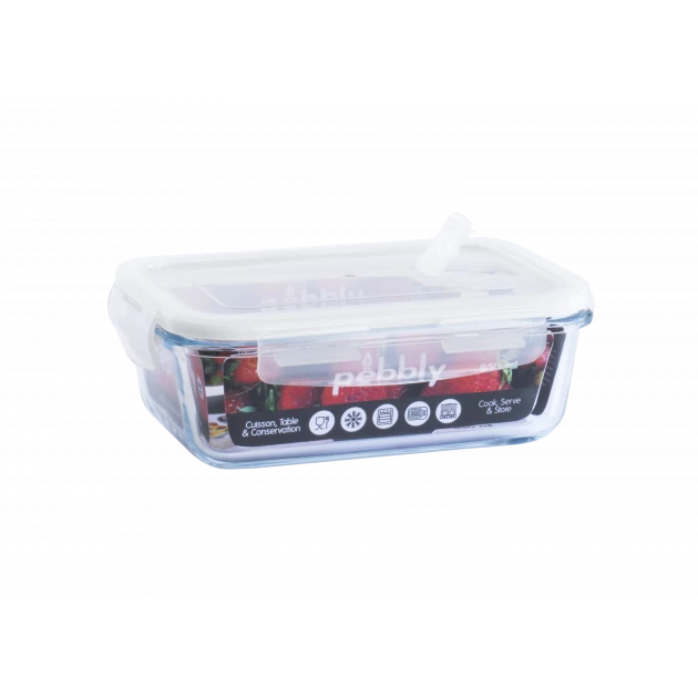 Boîte De Conservation En Verre Rectangle 850 Ml Pebbly 3 Boîte De Conservation En Verre Rectangle 850 Ml Pebbly