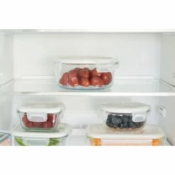 Boîte De Conservation En Verre Rond 950 Ml Pebbly -Ustensiles de cuisine Soldes boite de conservation en verre rond 950 ml pebbly 2