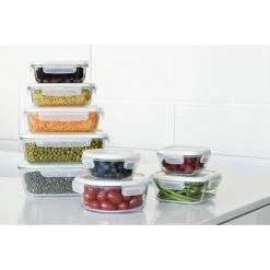 Boîte De Conservation En Verre Rond 950 Ml Pebbly -Ustensiles de cuisine Soldes boite de conservation en verre rond 950 ml pebbly 3