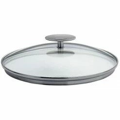 Couvercle En Verre Bombé Platine Ø 20 Cm Cristel