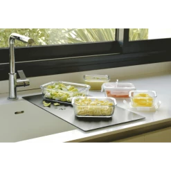 Lot 5 Boîtes De Conservation En Verre Pebbly -Ustensiles de cuisine Soldes lot 5 boites de conservation en verre pebbly 1