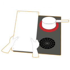 Protection Plaque De Cuisson En Verre 50 X 28 Cm Noir Pebbly -Ustensiles de cuisine Soldes protection plaque de cuisson en verre 50 x 28 cm noir pebbly 2