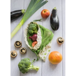 Sac à Légumes Coton Bio Vert 30 X 40 Cm Pebbly -Ustensiles de cuisine Soldes sac a legumes coton bio vert 30 x 40 cm pebbly 2