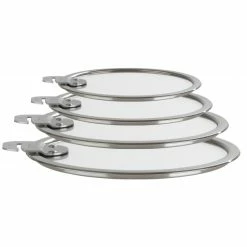 Série De Couvercles Plats En Verre Trempé 14 à 20 Cm Strate Amovible Cristel