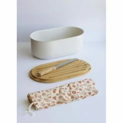 Set Boîte à Pain Métal Et Bambou 4 Pièces Pebbly