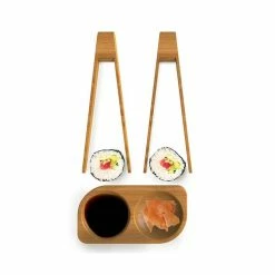Set Pince à Sushi (x2) + Coupelle Duo Bambou Pebbly -Ustensiles de cuisine Soldes set pince a sushi x2 coupelle duo bambou pebbly 2