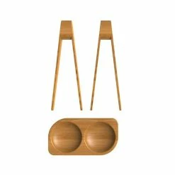 Set Pince à Sushi (x2) + Coupelle Duo Bambou Pebbly