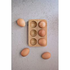 Support à Œufs En Bambou Pebbly -Ustensiles de cuisine Soldes support a oeufs en bambou pebbly 1